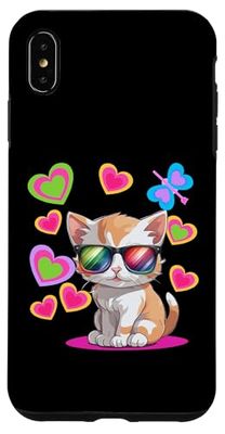 Occhiali da sole con gatto anni '60 Custodia per iPhone XS Max