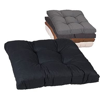 Beo sittdyna 80 x 80 cm vattenavvisande för lounge trädgårdsmöbler | Tillverkad i EU loungekudde antracit | stolkudde med hög ljusbeständighet – UV-skydd | Öko-Tex testad för skadliga ämnen