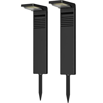 OUSFOT Lampe Solaire Exterieur 30 LED Spot Solaire Extérieur Etanche IP65, Projecteur Solaire avec 2 Modes d’Éclairage au Sol pour Jardin Cour Allée Chemin- 2PCS
