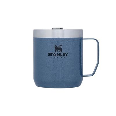 Stanley Classic Legendary Camp Mug 0.35L Hammertone Lake - Lekvrij - Vacuüm geïsoleerde mok - Roestvrijstalen thermosbeker houdt 1.5 Uur Warm - BPA-vrij - Vaatwasserbestendig