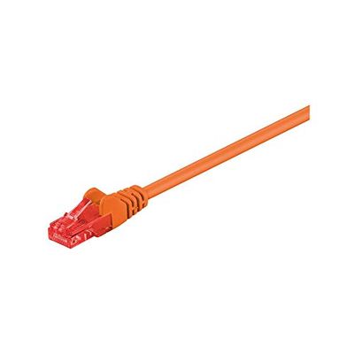 Goobay 95259 CAT 6 Câble de Liaison, U/UTP, Orange, 0.5 m Longueur