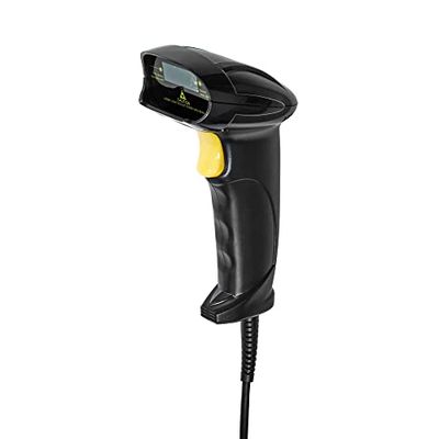 Scanner de Code à Barres | Laser | Câblage | 1D linéaire | Alimenté par USB | USB 2.0