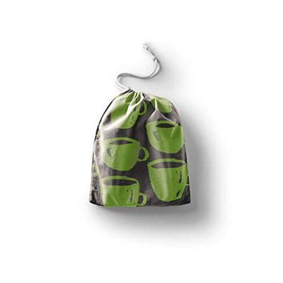Bonamaison Printed Cotton Produce Bag with Drawstring, Reusable Grocery Bag, Biodegradable Eco-Friendly Bags, Travel Pouch, Sachet Bags, Shopping Bag, Eco Friendly, Foldable, Size: 20x30 Cm