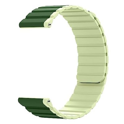 System-S Cinturino in silicone magnetico 20mm per Samsung Galaxy Watch 5 4 verde, verde, Eine Grösse
