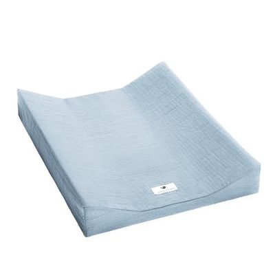 Julius Zöllner Overtrek voor 2-wig aankleedkussen van mousseline katoen - mousseline denim maat 50/65
