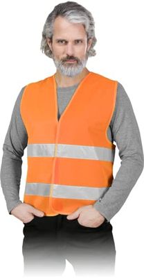 Ogrifox OX-LUMI varningsväst orange | storlek L | säkerhetsväst | skyddsväst | varningsvästar bil | varningsväst cykel