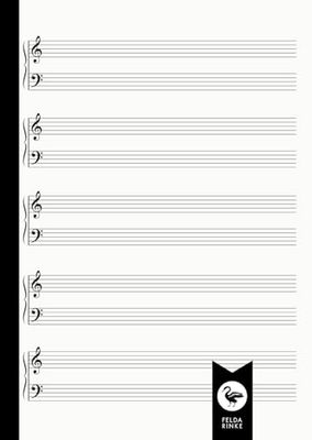 Cahier de Musique Piano A4: 110 Pages à Double Portée en Clef de Sol et Fa ( 5x2 Portées par Page) | Carnet de Partitions Vierges pour Piano | Grand Format