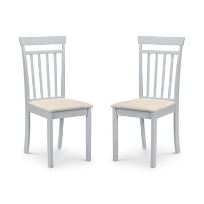 Julian Bowen set van 2 kustgrijze eetkamerstoelen