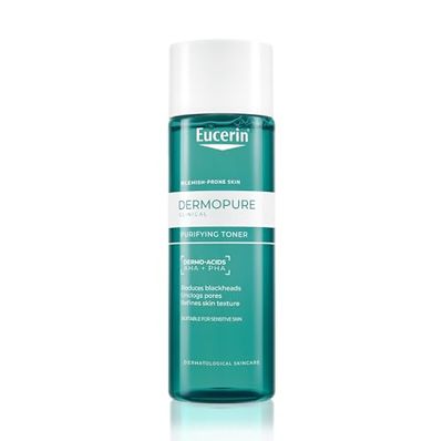 Eucerin Dermopure Clinical Purifying Toner 200ml, Pore-Unclogging Facial Toner with 10% Dermo-Acids, Reduces Blackheads & Refines Texture for Sensitive and Oily Skin