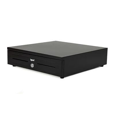 glowster Cajón portamonedas 41cm, 5 Compartimentos, Color Negro - Ideal para organizar Efectivo y Monedas en comercios y Negocios.