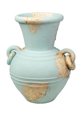 JARRON 2 ASAS TERRACOTA TURQUESA