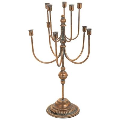 Candelabro De Metal Dorado