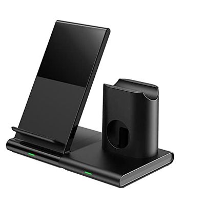 CGZZ Charge sans Fil, 3 en 1 Chargeur Induction Pliable Compatible avec i Ph.One 14/13/12/11Pro/Pro Max/XS/X