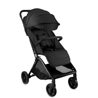 MoMi Andrea kinderwagen: zelfsluitend systeem, 5-punts veiligheidsgordel, bekerhouder, mand, luierrugzak, muggennet, regenbescherming, dubbele functie