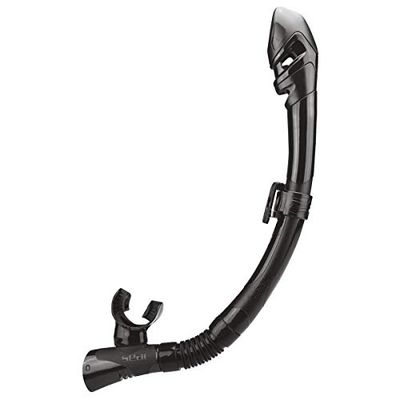 SEAC 0840032003520 un rápido Tech seco Adulto Buceo y Snorkel seco Snorkel, Color Negro