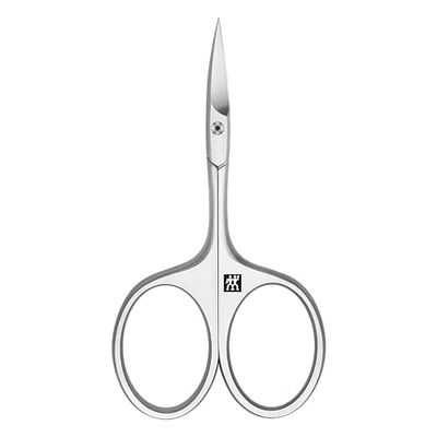 ZWILLING Nagelbandssax (för finklippning av nagelband och hudrester, säker nagelvård, vass skärkant), Premium, silver, 95 mm
