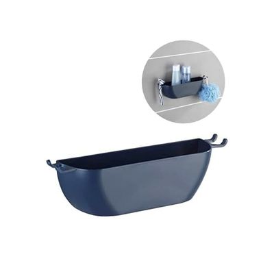 Avilia Cesto Portaoggetti per Doccia - Ripiano per Bagno e Cucina, in Plastica, 30x7x8cm, Blu