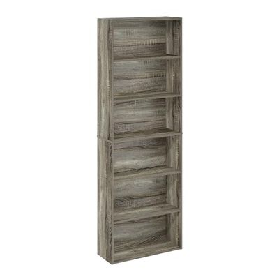 Furinno Jaya Simplement Home Bibliothèque Affichage Ouverte à 6 Niveaux de Rangement, Chêne Français