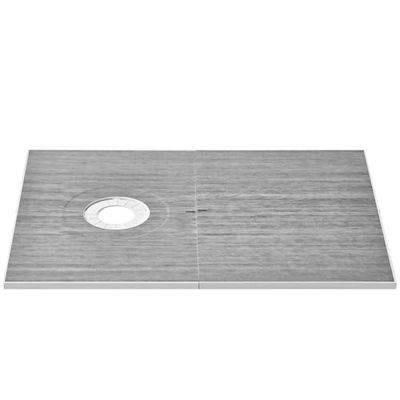 VEVOR Kit de borde de ducha, 1524 x 965 mm, kit de plato de ducha con drenaje compensado, instalación de ducha ligera de EPS, 2 paños impermeables, varillas inclinadas para plato de ducha para baño