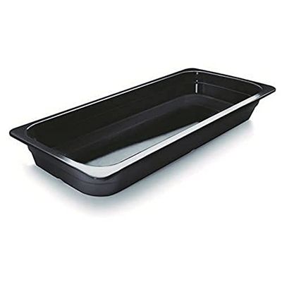 Lacor 66765J - Cubeta negra melamina gn 2/4 530x160x65