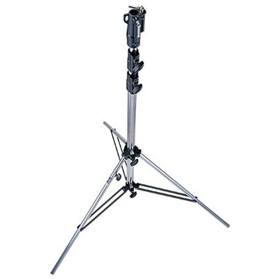 Manfrotto 126CSU Stativo Heavy Duty con Gamba di Livellamento, Nero