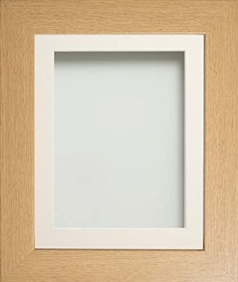 Frame Company Watson Beech Picture Photo Frame fitted with Perspex, 6x4 inch with Ivory Mount for image size 4x3 inch