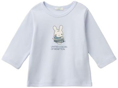 United Colors of Benetton Baby Boys' T-Shirt M/L 3i9wa1057, Blue, 62 cm