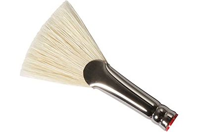 Daler-Rowney Georgian Oil Brush, Natural Hog Bristle, Long Handle, Fan, 4
