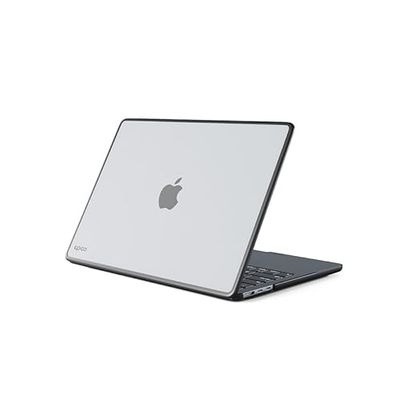 Epico Hero Shell MacBook Case, Transparent Protective Cover, Polycarbonate, Rubberised Bottom Pads