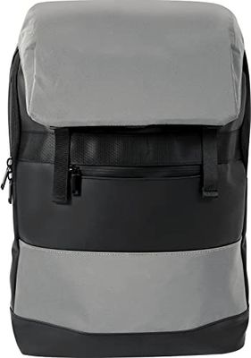 Eberhard Faber 577635 - Zaino scuola Reflektor nero-grigio X-Style, con 2 scomparti, scomparto per laptop e riflettori