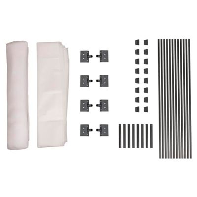 Windhager Arc de tunnel pour plate-bandes surélevées, set complet, 4 x 2 m, tunnel pour plate-bandes précoces, y compris arcs ronds, protection contre les insectes et voile de croissance