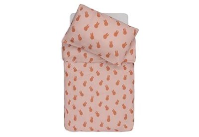 Jollein Kinderbeddengoed, Miffy Shadow, Wild Rose, 100 x 140 cm, 100% katoen, Oeko-Tex gecertificeerd, babybeddengoed met kussensloop, beddengoedset