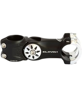 Eleven 10 Alu 1-1/8” x 125mm-20°/+40 Testa Grigia, Attacco MTB Regolabile Unisex Adulto, Nero e Argento, L. 125 mm Ø 25,4 mm