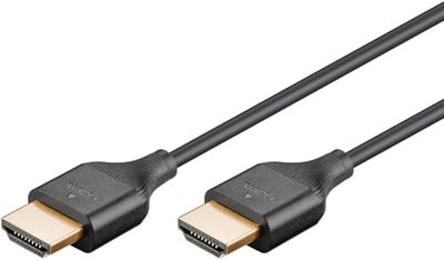 goobay Cavo HDMI Slim High Speed con Ethernet, 5 metri/4K (3840 x 2160) UHD @ 60 Hz fino a 10,2 Gbps, trasmissione audio e video per esempio PlayStation 5, Xbox ONE o Fire TV, 75296