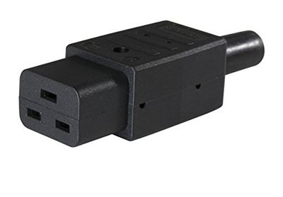 as - Schwabe 62085 - Enchufe de aparato frío, recto Número total de polos: 3 10A Negro 1pc, 230 V