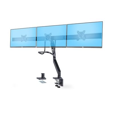 StarTech.com Korsstång Trippelmonitor Skärmhållare Skrivbordsmontering för upp till tre 27 tums skärmar, VESA 75 x 75/100 x 100, Verktygslösa Armjusteringar