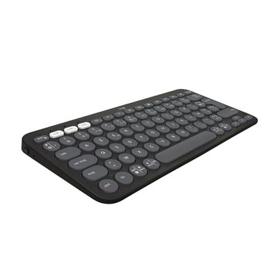 Logitech Pebble Keys 2 K380s clavier sans fil Bluetooth multidispositif, raccourcis personnalisables, fin et portable, Easy-Switch pour Windows, macOS, iPadOS, Android, ChromeOS, FR AZERTY - Graphite