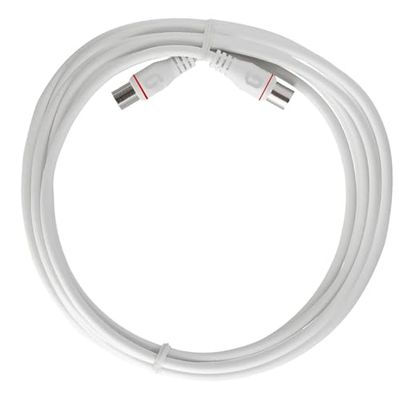 Axing EAK 301-80 aansluitkabel voor eindapparaat 3 m F-Quickfix F-stekker 4-voudig afgeschermde modemkabel voor kabelmodem DATA CATV kabeltelevisie