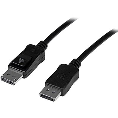 StarTech.com 10 m aktiv DisplayPort-kabel, plugg/kontakt, DP till DP-kabel, svart, DisplayPort anslutningskabel St/St