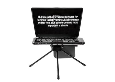 Fortinge MIA-X - Teleprompter móvil para Smartphones de hasta 5,8 Pulgadas, Compatible con portátiles y PC, Incluye Mando a Distancia Bluetooth y Software ForPrompt