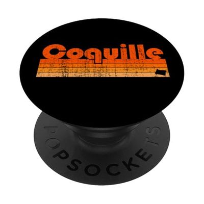 Coquille, Oregon, estilo retro de los años 80 PopSockets PopGrip Adhesivo