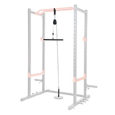 Sunny Health and Fitness Unisex LAT Pull Down Attachment voor Power Racks en kooien - SF-XFA006, Zwart, One Size