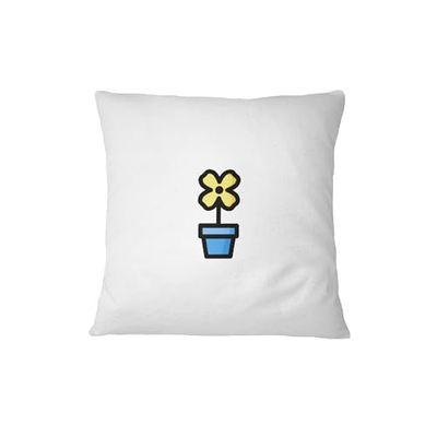 Bona Basics, Taie d'oreiller décorative Décoration de la Maison pour canapé, cafétéria, Taille: 45X45 cm, Couleur: Blanc