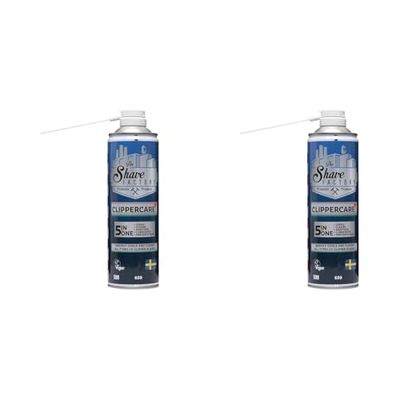 The Shave Factory 5in1 Disinfectant Clipper Spray for Hair Clippers - 500ML MEGA Size (Pack of 2)
