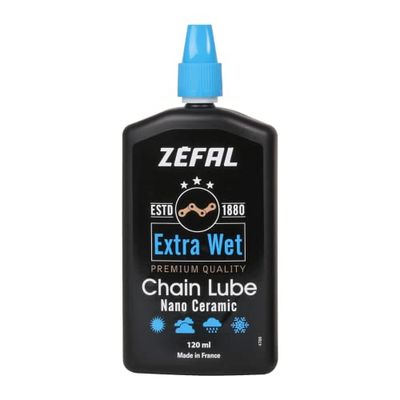 ZEFAL Extra Bagnato, Lubrificante a Catena in Ceramica Unisex-Adulto, Nero, 125ml