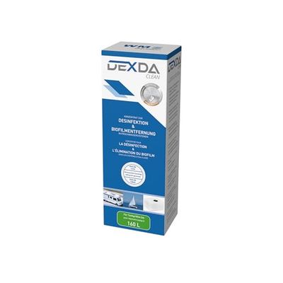 WM Aquatec DC250CD03 Dexda Clean, Concentrato per pulizia e disinfezione, per serbatoio fino a 160 L, 250 ml