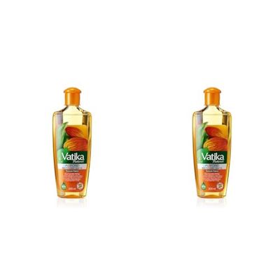 Vatika Naturals Multivitamin Enriched Almond Hair Oil 200ml with 100% Natural Oils For Root To Tip Nourishment (Pack of 2)