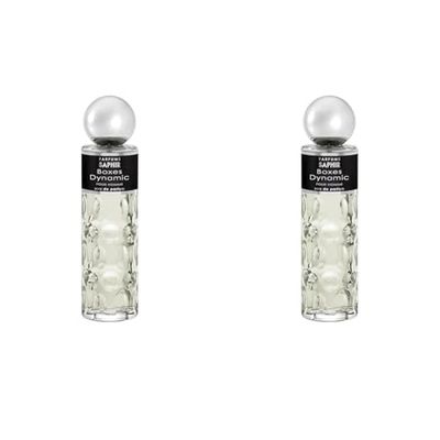 PARFUMS SAPHIR Boxes Dynamic - Eau De Parfum Con Vaporizzatore Per Uomo, 200 ml (Confezione da 2)