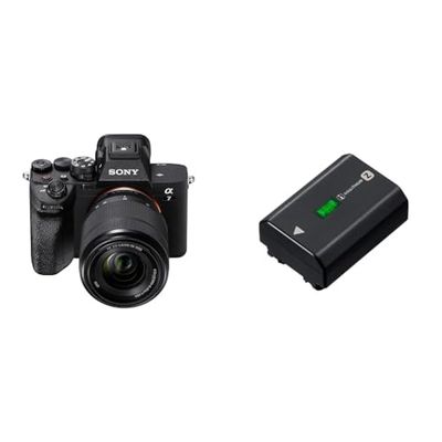 Sony Alpha 7 IV Kit Fotocamera Mirrorless Full-Frame 33 Mp Con Obiettivo Sony 28-70 Mm F3.5-5.6, Nero + Batteria NPFZ100