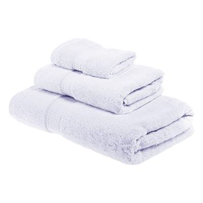 Superior 3-delige handdoekenset van Egyptisch katoen, bevat 1 bad, 1 hand, 1 gezichtshanddoek/washandje, ultrazachte luxe handdoeken, dikke pluche essentials, gastenbad, spa,